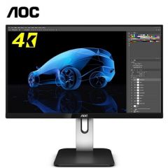 AOC U27P1U 27英寸4K高清IPS电脑显示屏 内置音箱 窄边框旋转升降液晶电脑显示器