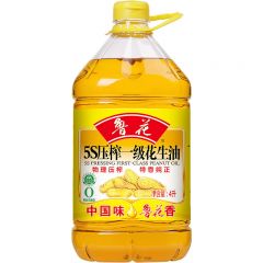 鲁花 食用油 5S 物理压榨 压榨一级 花生油4L