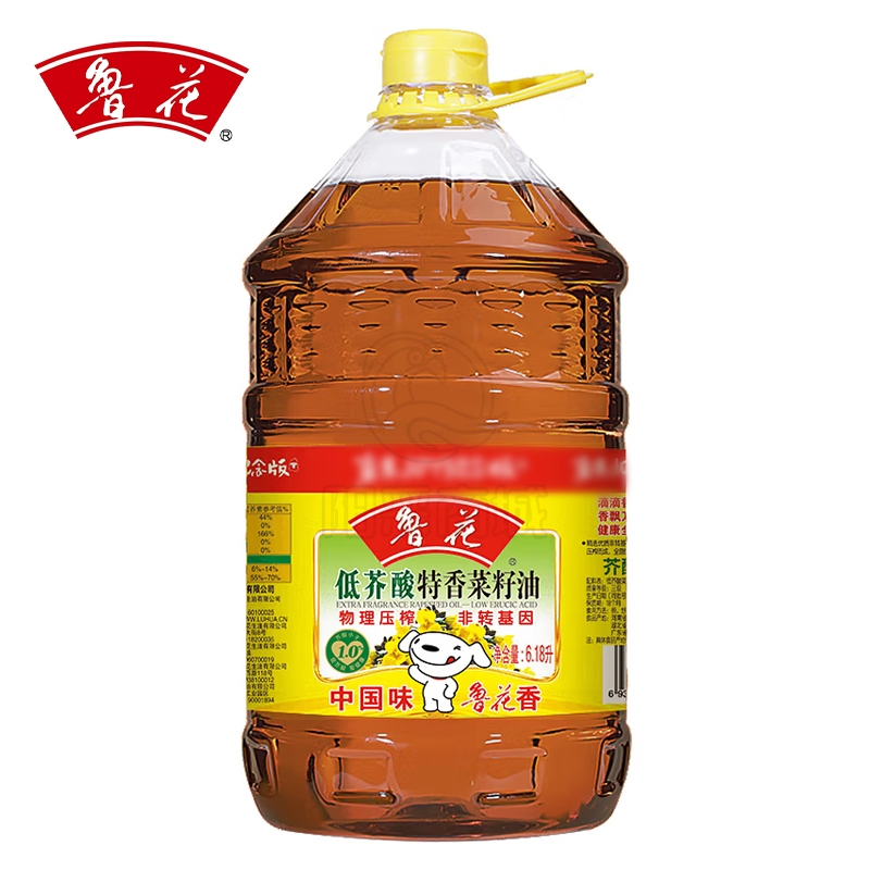 鲁花 食用油 低芥酸特香菜籽油 6.18L 物理压榨