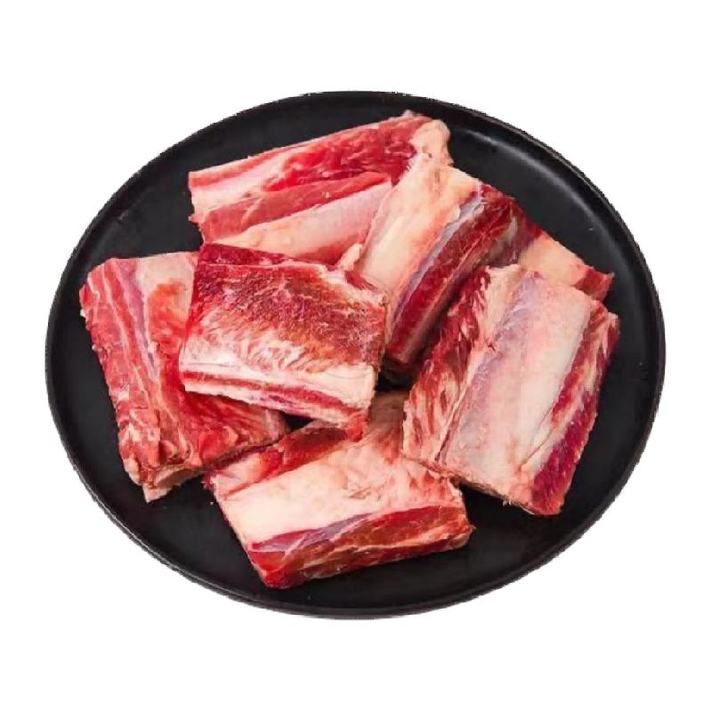 久吃家内蒙古清真四肋排原切牛排1kg含肉量≥80%黄膘切块新鲜牛肉 1kg